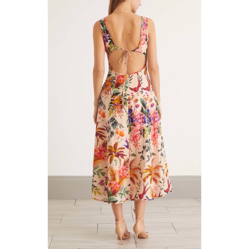 Zimmermann Tropicana Cutout Floral Midi Dress - Picture 3 of 14